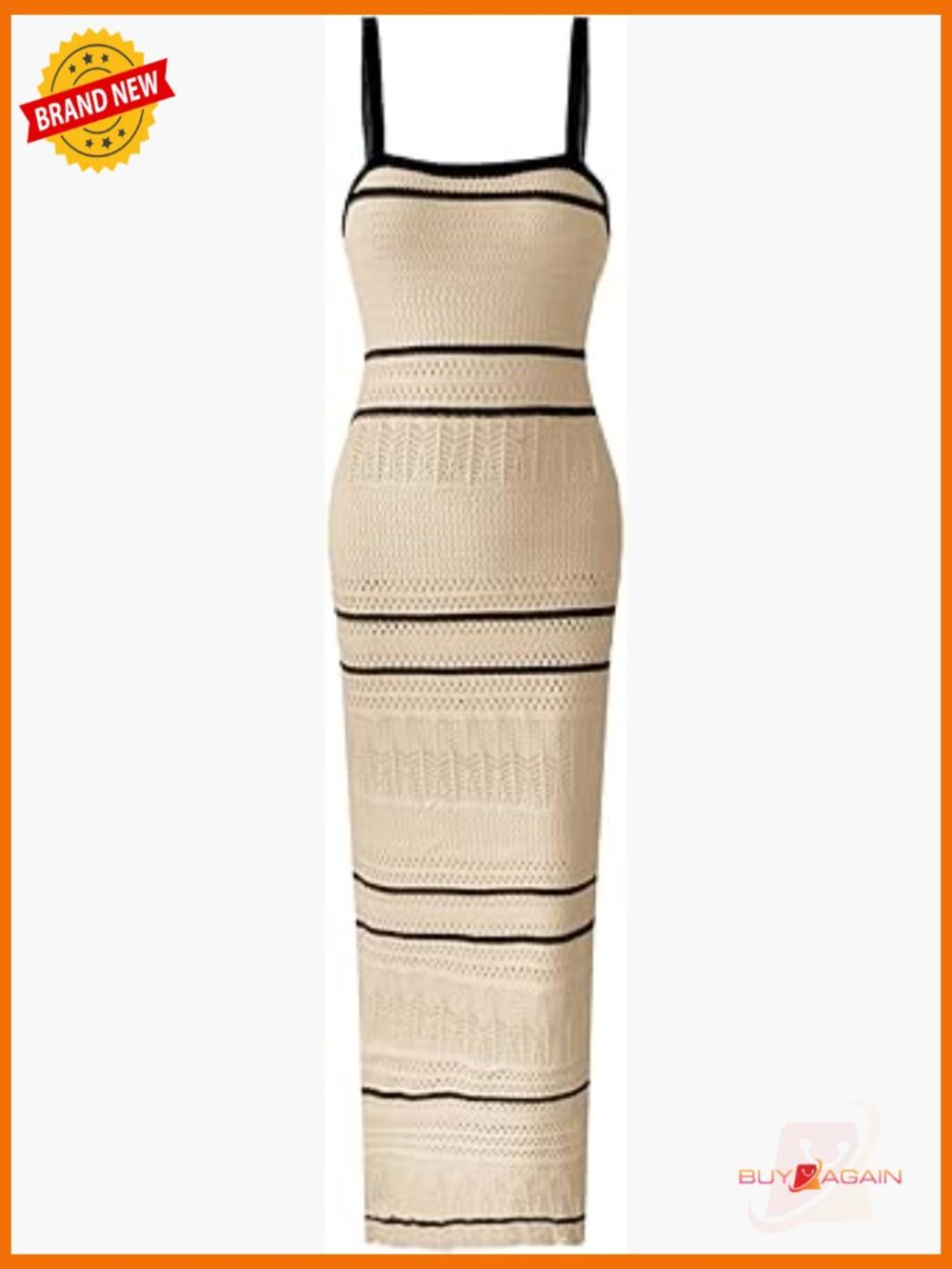 Crochet Beach Cover Up Bodycon Maxi Dress Sleeveless Boho Summer Vacation